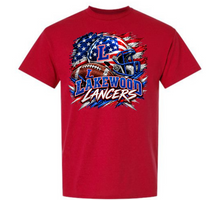 Load image into Gallery viewer, Lakewood Lancers American Flag Football and Helmet