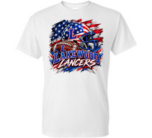 Load image into Gallery viewer, Lakewood Lancers American Flag Football and Helmet