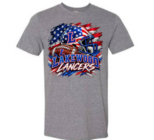 Load image into Gallery viewer, Lakewood Lancers American Flag Football and Helmet