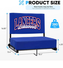 Load image into Gallery viewer, Lakewood Lancers School Spirit Bleacher Chair