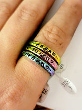 Load image into Gallery viewer, 3mm Handstamped Stacking Rings ROUND