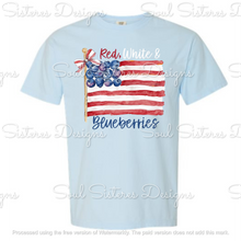 Load image into Gallery viewer, Red White &amp; Blueberries  3 (Comfort Color tee)