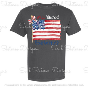 Red White & Blueberries  3 (Comfort Color tee)