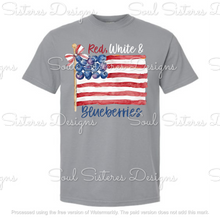 Load image into Gallery viewer, Red White &amp; Blueberries  3 (Comfort Color tee)