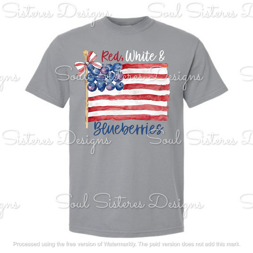 Red White & Blueberries  3 (Comfort Color tee)