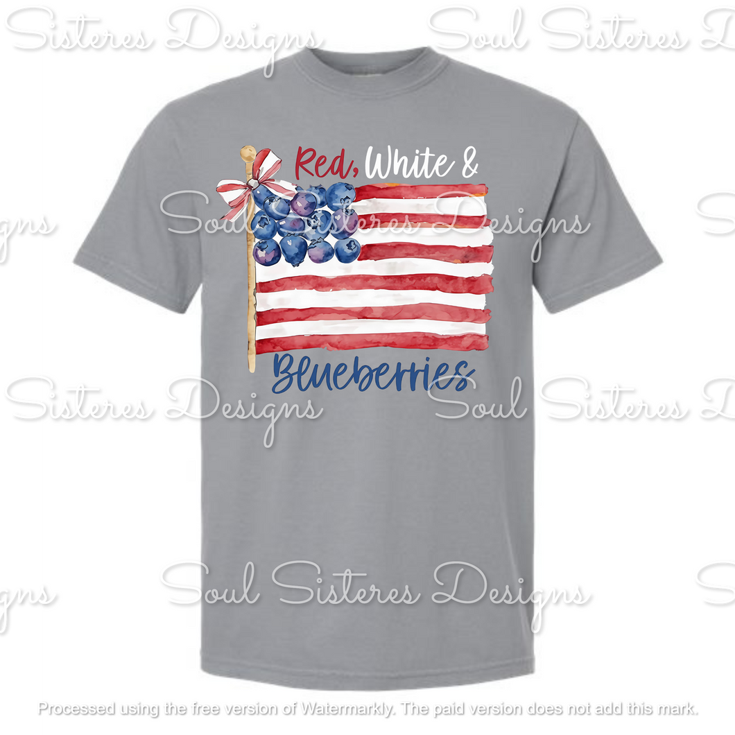 Red White & Blueberries  3 (Comfort Color tee)