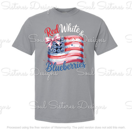 Red White & Blueberries 2 (Comfort Color tee)