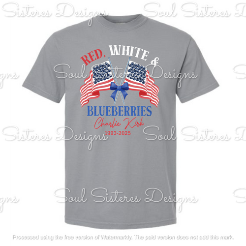 Red White & Blueberries 1 (Comfort Color tee) CK
