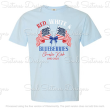 Load image into Gallery viewer, Red White &amp; Blueberries 1 (Comfort Color tee) CK