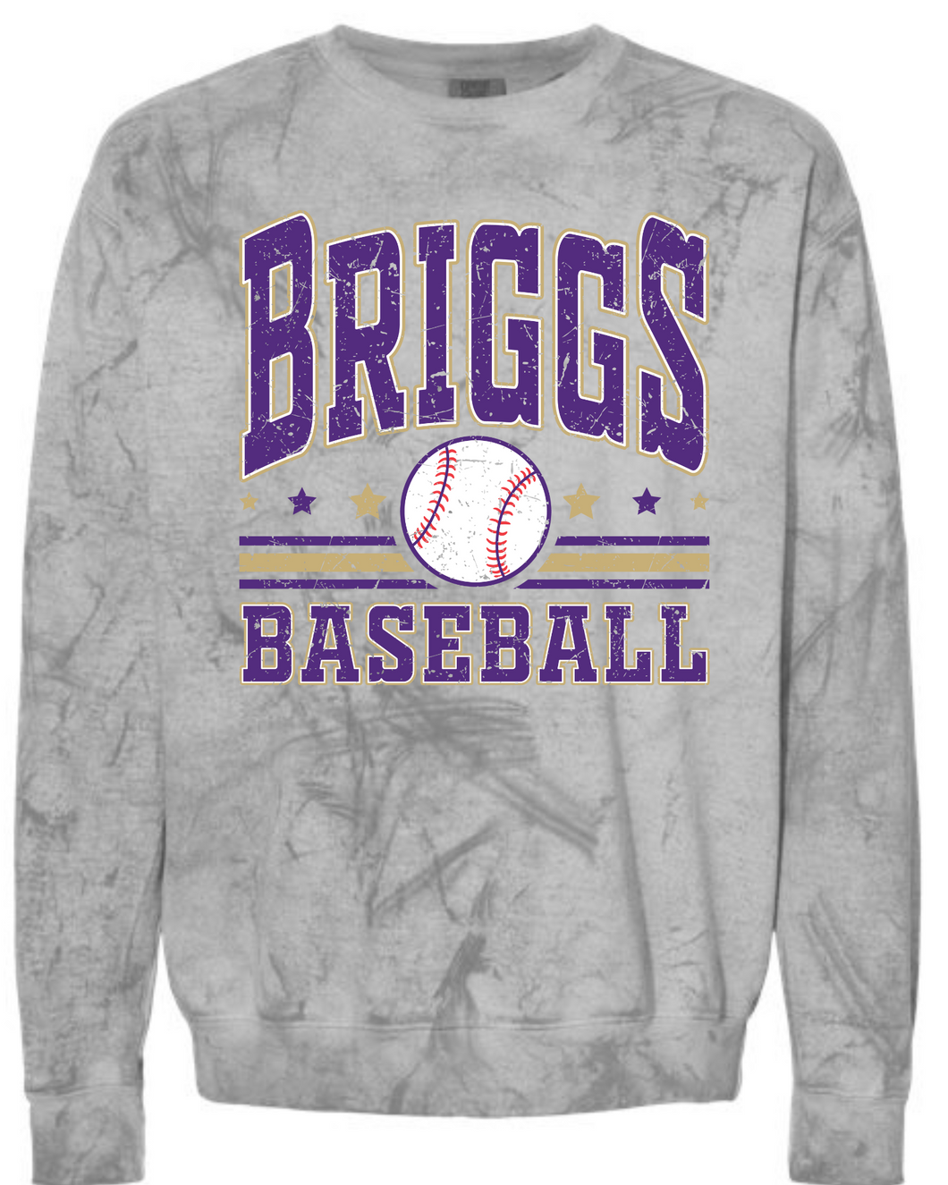 Briggs Baseball Distressed (Color Blast Sweatshirt)