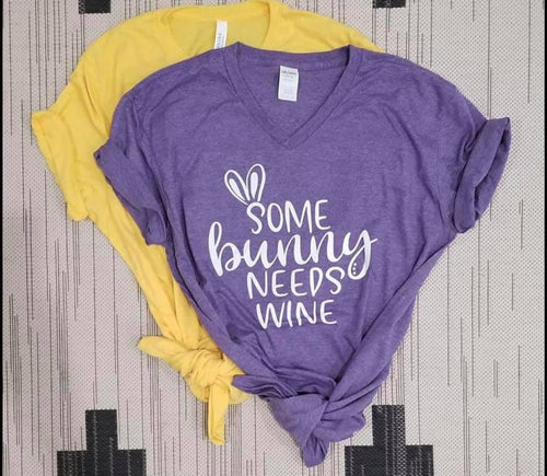 Somebunny needs wine WHITE (B12-1)