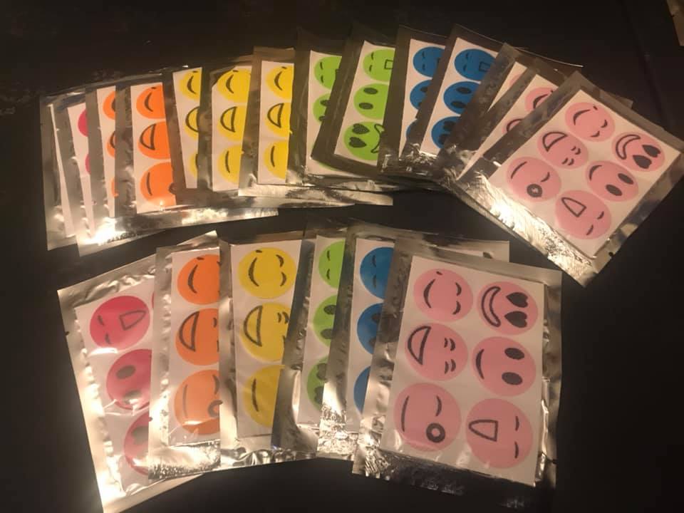 Mosquito Repellent Smiley Face Stickers (5 sheets of 6 stickers each)