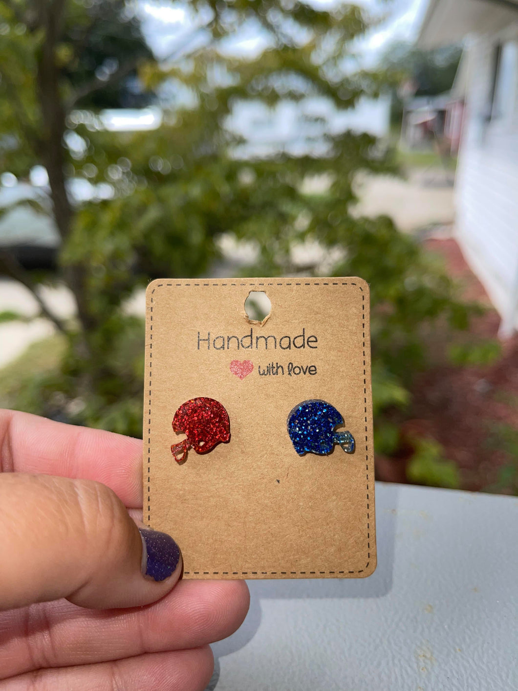 Football Helmet Glitter Studs