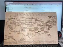 Load image into Gallery viewer, Oh The Places I&#39;ve Shipped Map