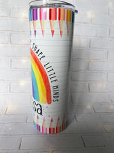 Load image into Gallery viewer, Teacher Rainbow Tumbler 20oz