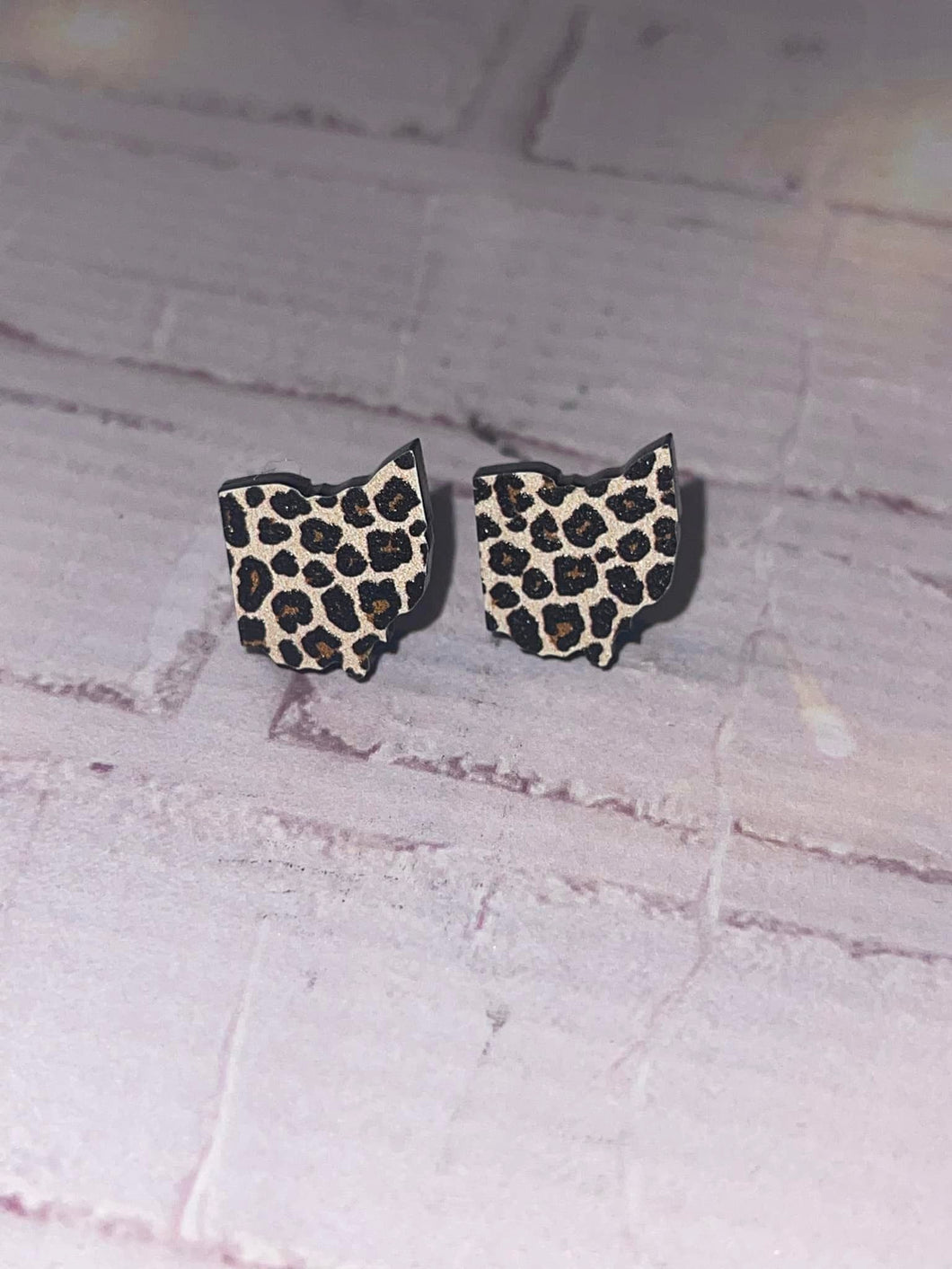 State Stud Leopard Earring