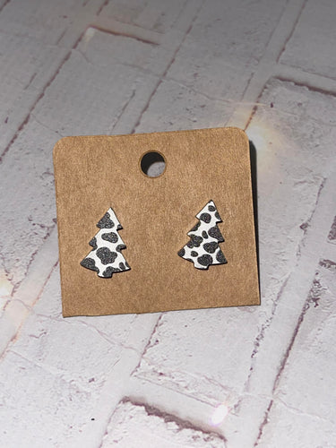 Christmas Tree Stud Earrings Acrylic