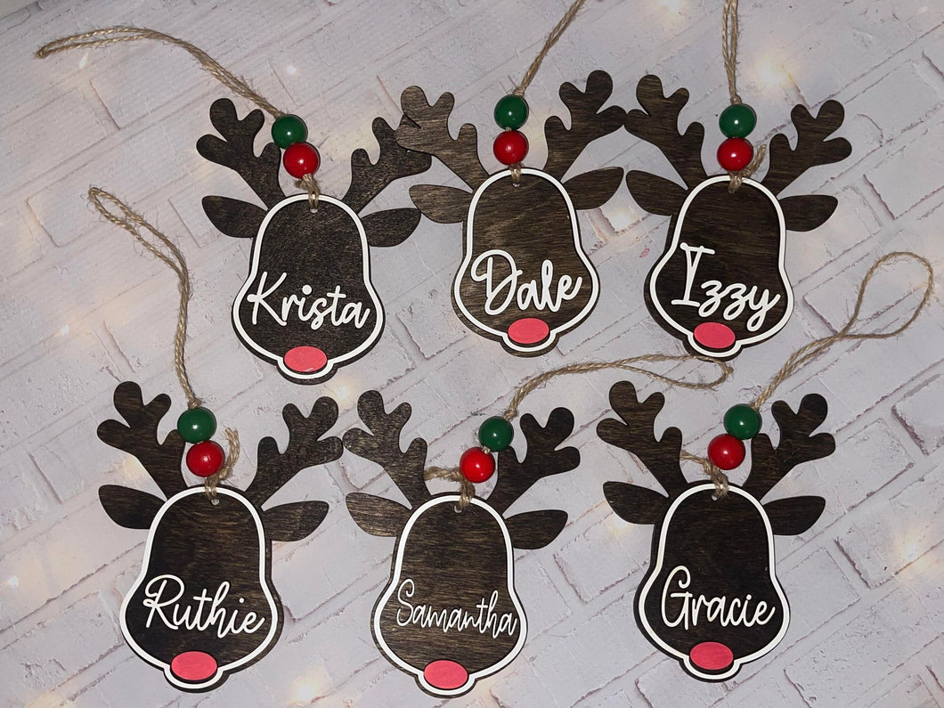Reindeer Stocking Tag/Ornament