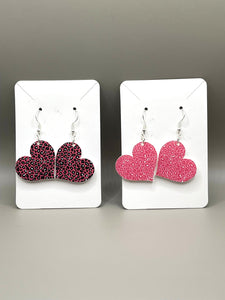 Valentines Day Heart Dangle Earrings