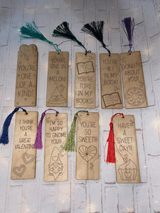 Valentines Day Bookmarks with tassel