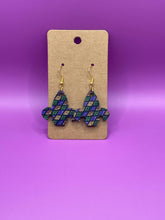 Load image into Gallery viewer, Mardi Gras Earrings