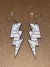 Load image into Gallery viewer, Lightning Bolt Distressed Sport Earrings