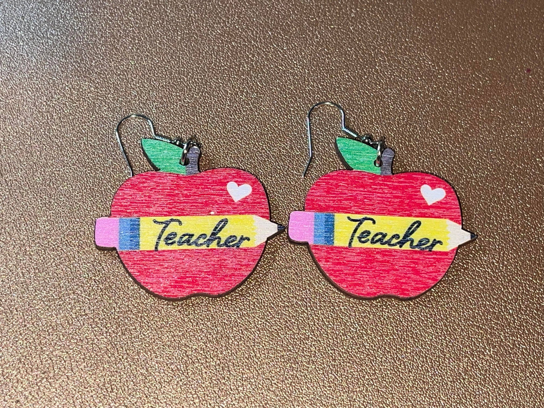 Teacher Apple Earring