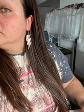 Load image into Gallery viewer, Lightning Bolt Distressed Sport Earrings