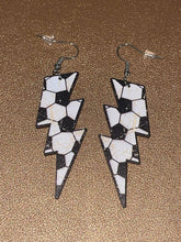 Load image into Gallery viewer, Lightning Bolt Distressed Sport Earrings