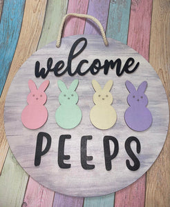 Welcome Peeps Wall/Door Hanger