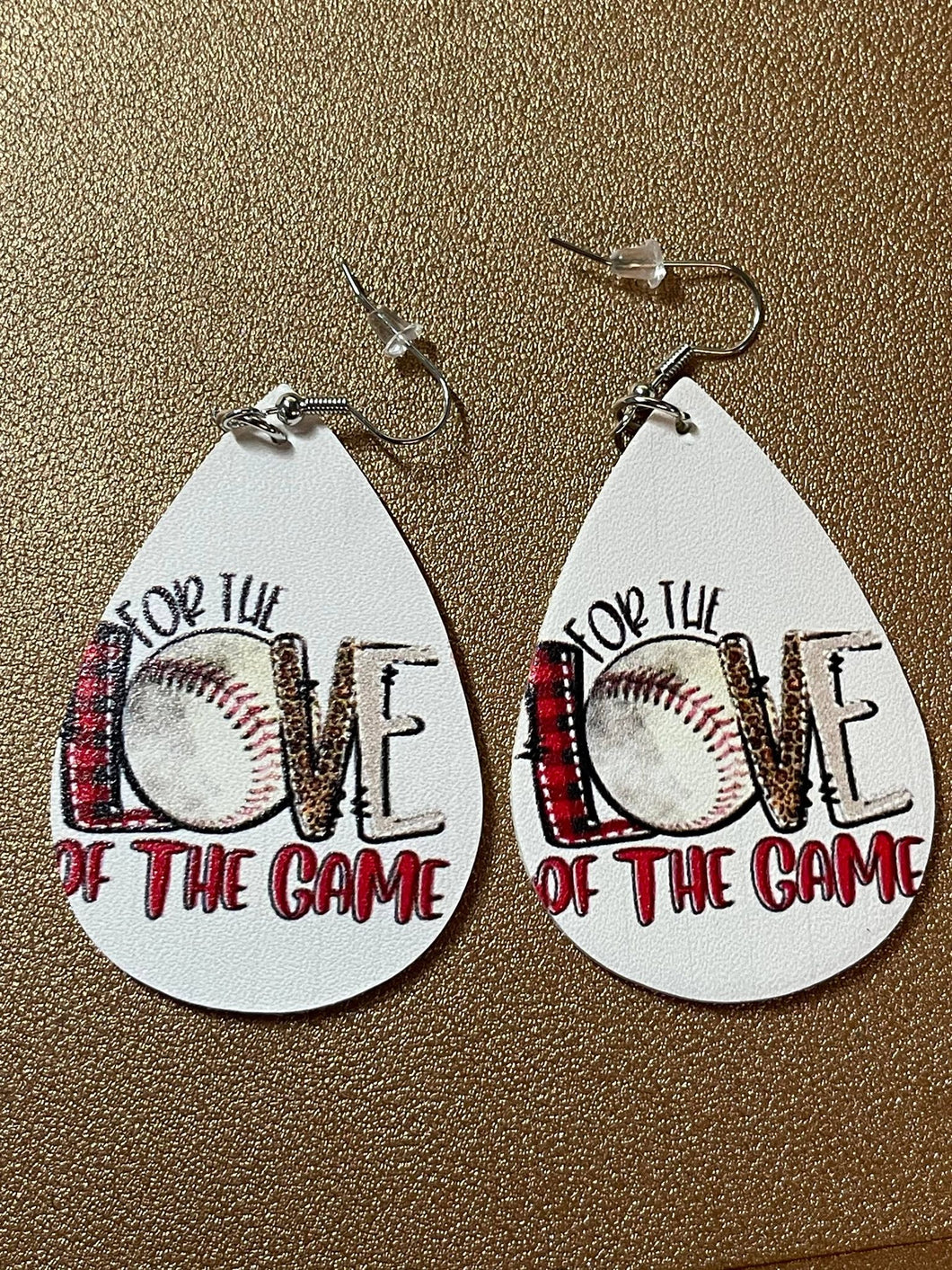 For the LOVE of the game baseball earring