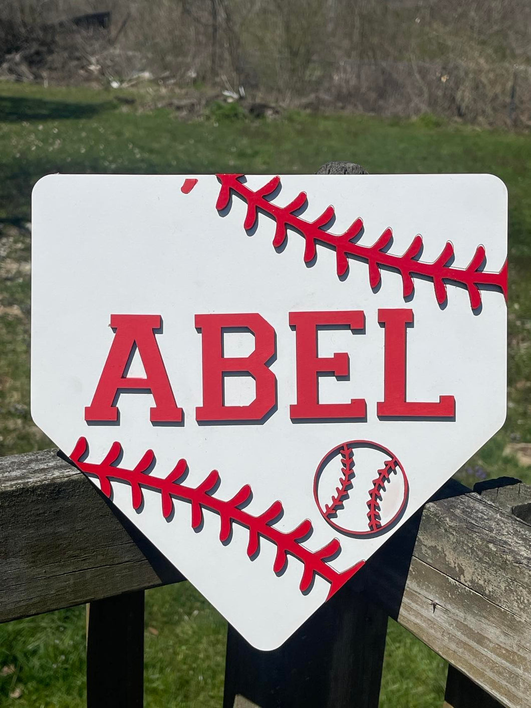 Home Plate Name Sign