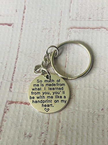 Handprint on my heart Keychain