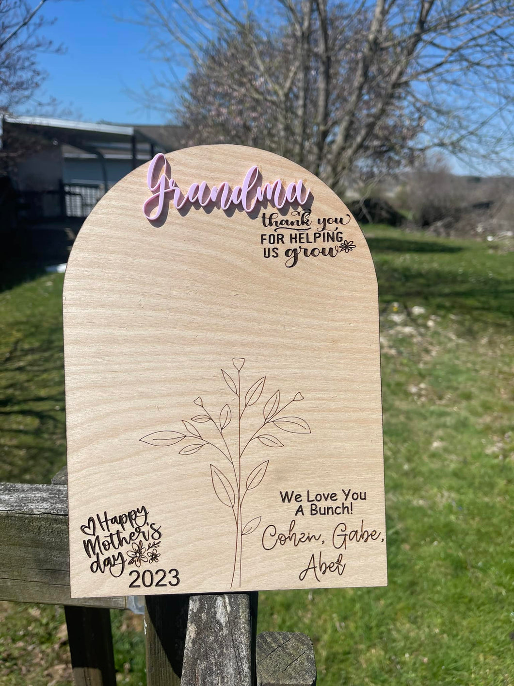 Mothers day handprint sign