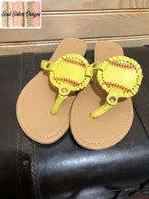 Load image into Gallery viewer, Softball/Baseball Disk Sandals