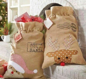 Reindeer and Santa sack