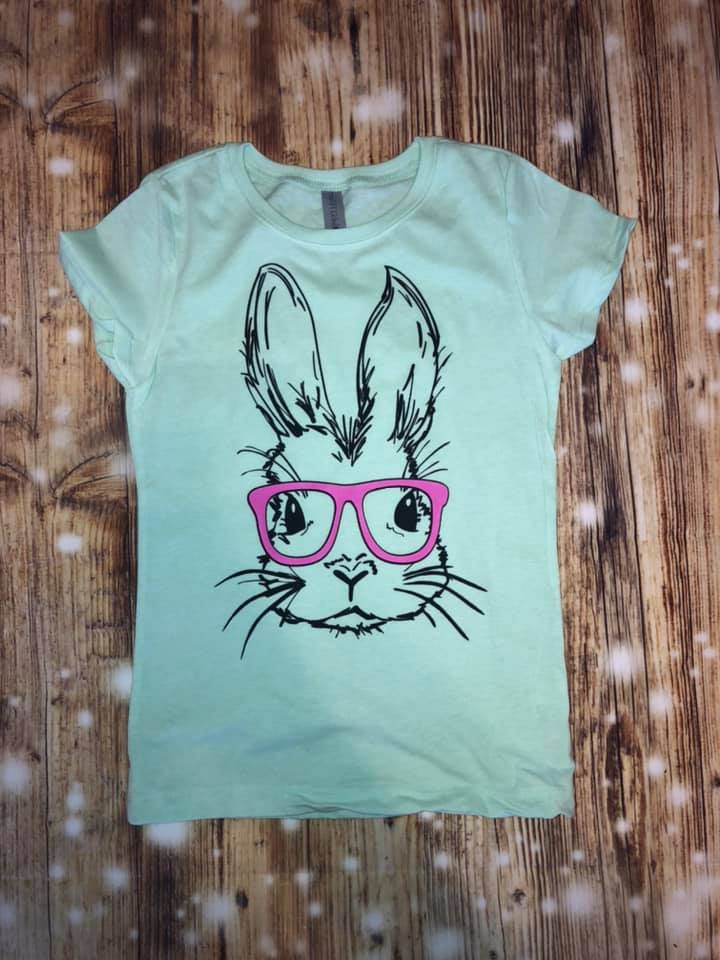 Bunny with pink glasses (B14-7)