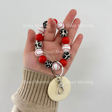 Load image into Gallery viewer, Leopard Baseball, Softball Wristlet