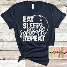 Load image into Gallery viewer, Eat Sleep Softball Repeat (SB12-3)