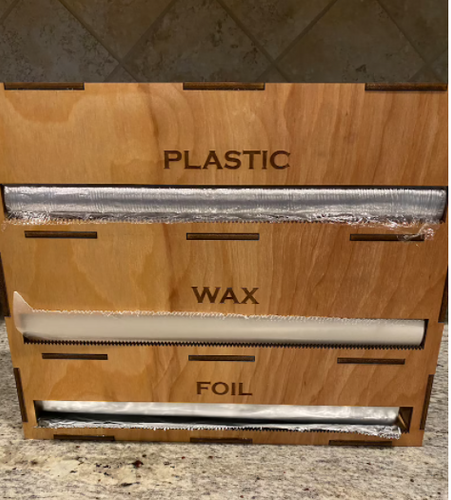 Kitchen Food Wrap Dispenser Organizer