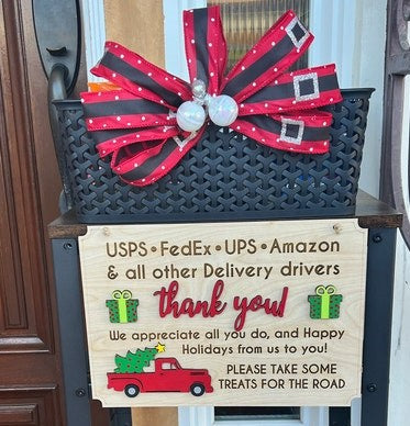 Delivery Driver Thank You Sign