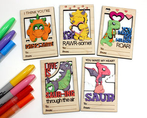 Dino Valentine Cards