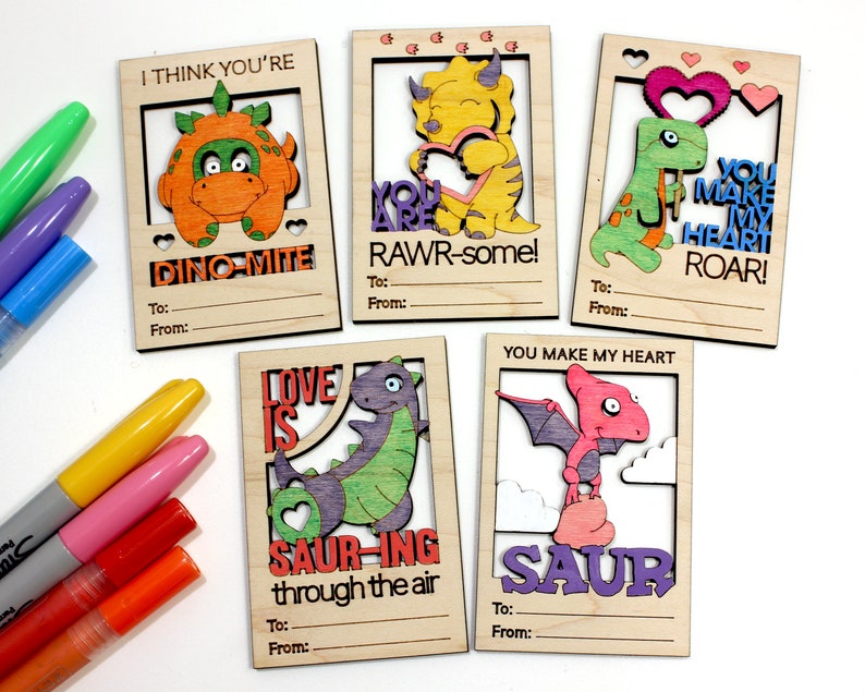 Dino Valentine Cards