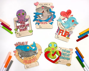 Ocean life Valentine Cards