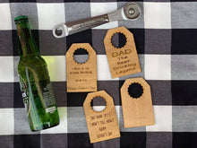 Load image into Gallery viewer, Beer neck tags-SET of 4-Fathers day Gift