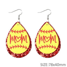 Load image into Gallery viewer, Baseball/Softball Mom drop Earring