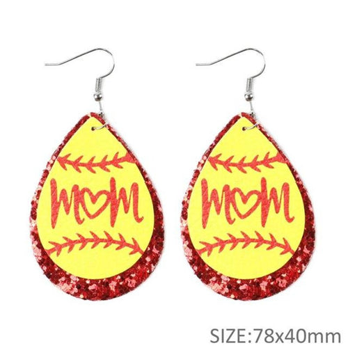 Baseball/Softball Mom drop Earring