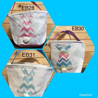 Chevron Bunny Easter Baskets