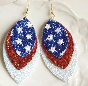 Glitter Teardrop Stars Earring