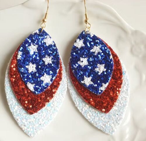 Glitter Teardrop Stars Earring